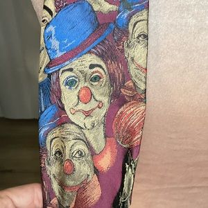 MBP iridescent clown circus silk tie muted colors